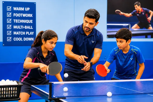 Structured table tennis training at SPARS Foundation